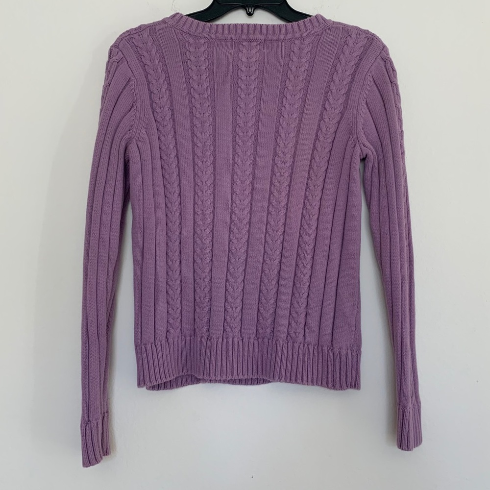 Van Heusen Long Sleeve Purple Crewneck Sweater - Picture 2 of 6